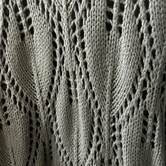 Cozy Open Knit Slouchy Oversized V-Neck Sweater - Picture 3 of 6